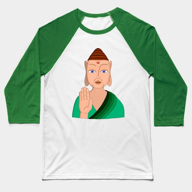 Tibetan Buddha Baseball T-Shirt by DiegoCarvalho